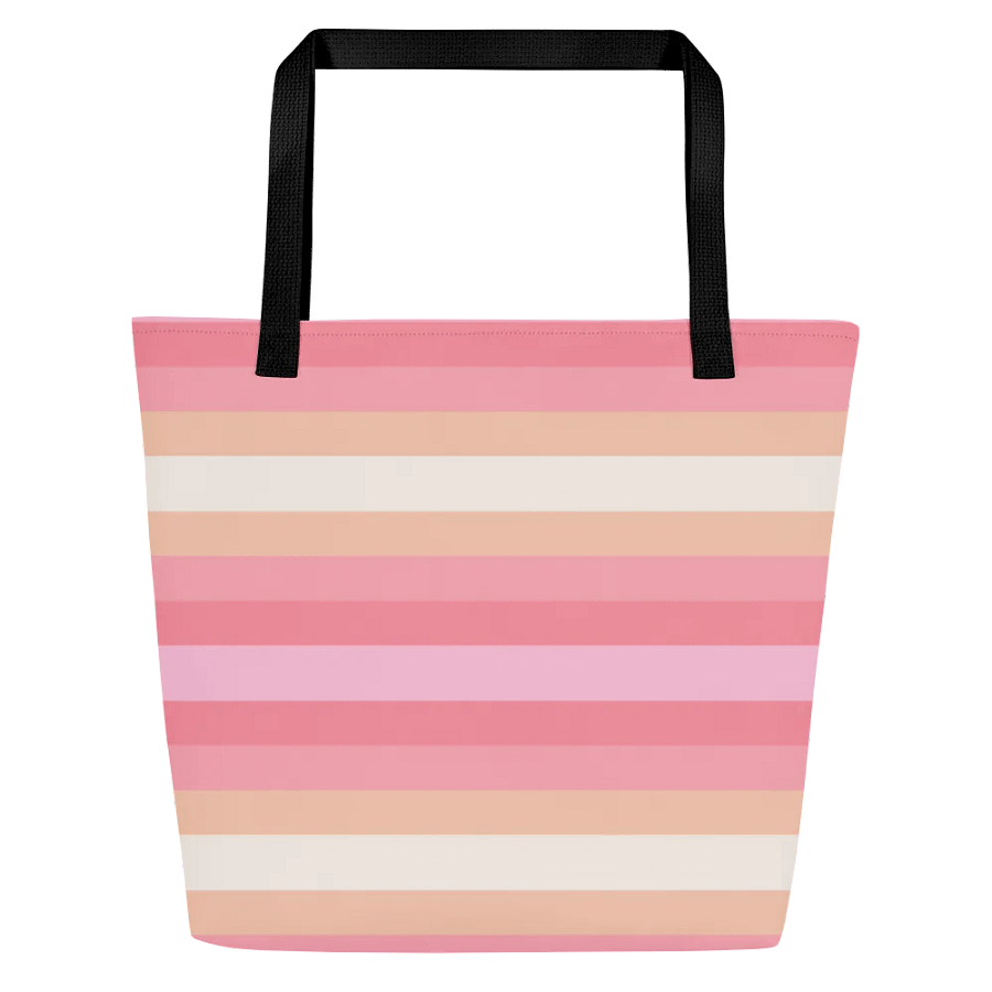 Sunset Stripes Beach Tote Bag with inside Pocket product image (5)