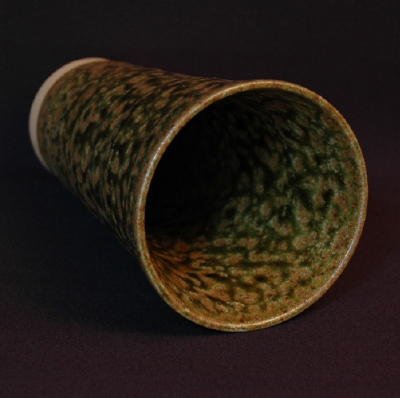 Ceramic Japanese Beer Glass - Green Glaze Biru Gurasu product image (4)