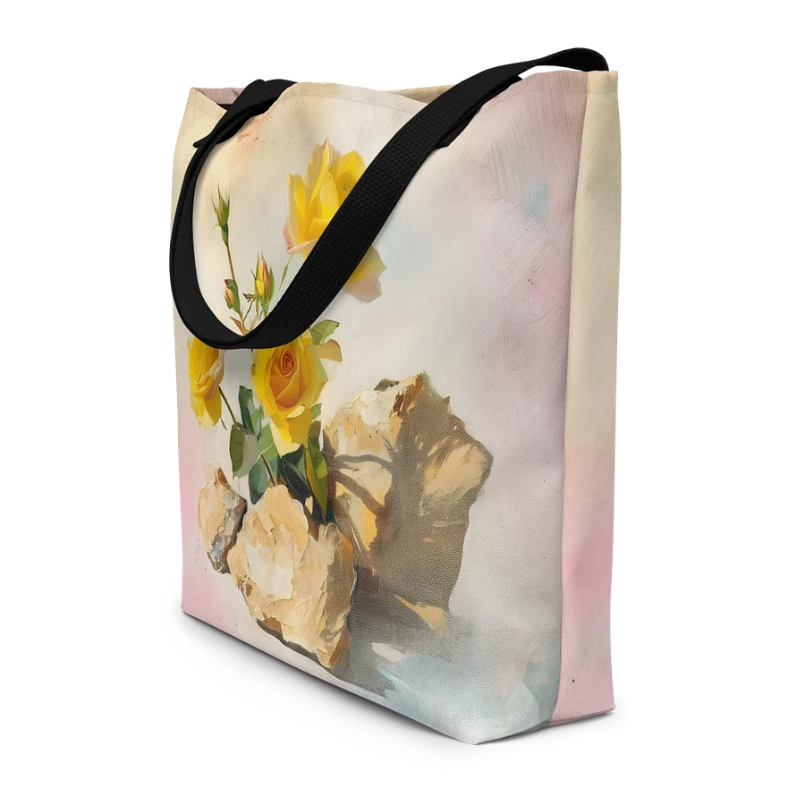 Tote Bag: Vintage Yellow Roses Flowers Floral Design product image (4)