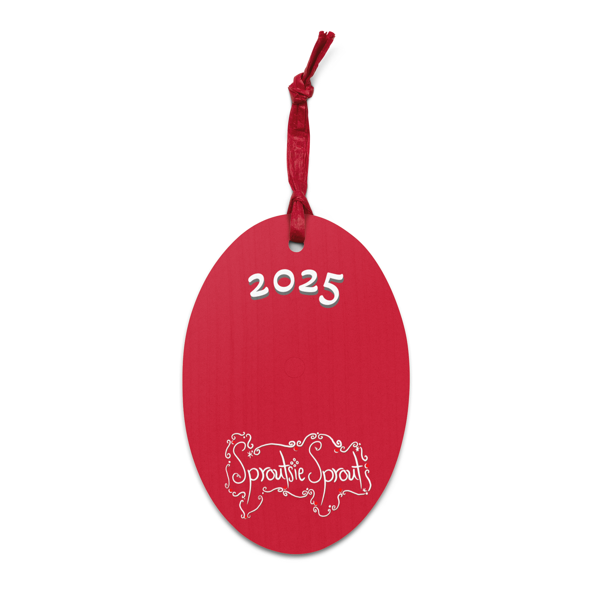 2025 Candycane Tentacle Heart Wooden Ornament product image (2)