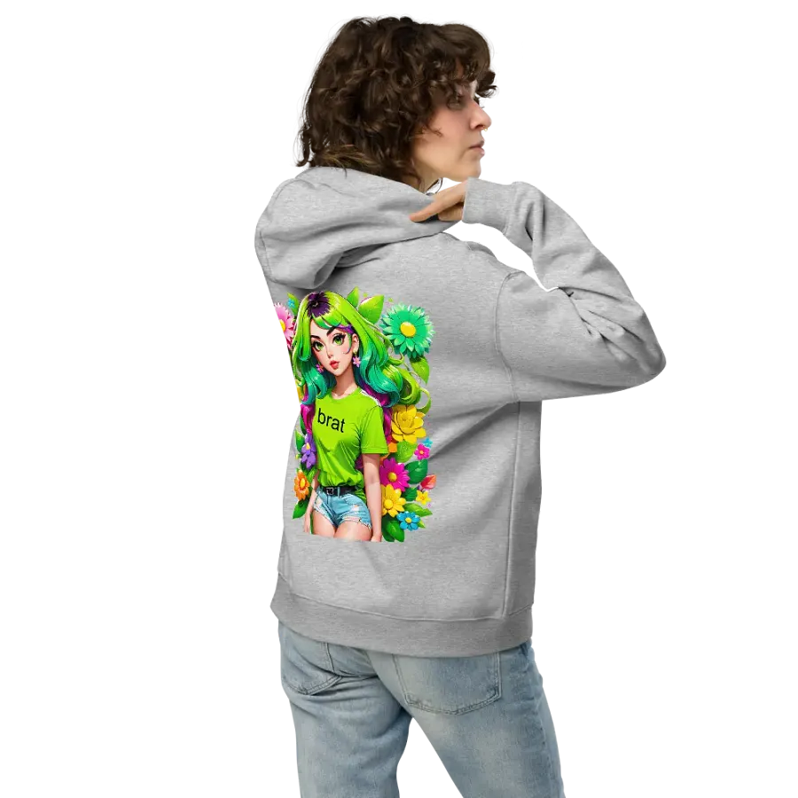 Brat - Premium Hoodie (Athletic Heather) Brat Life - v4 (Back Printed Design) product image (2)
