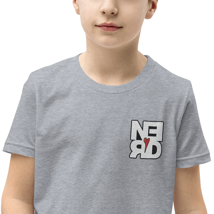 Nerd Heart Embroidered Youth Tee product image (19)