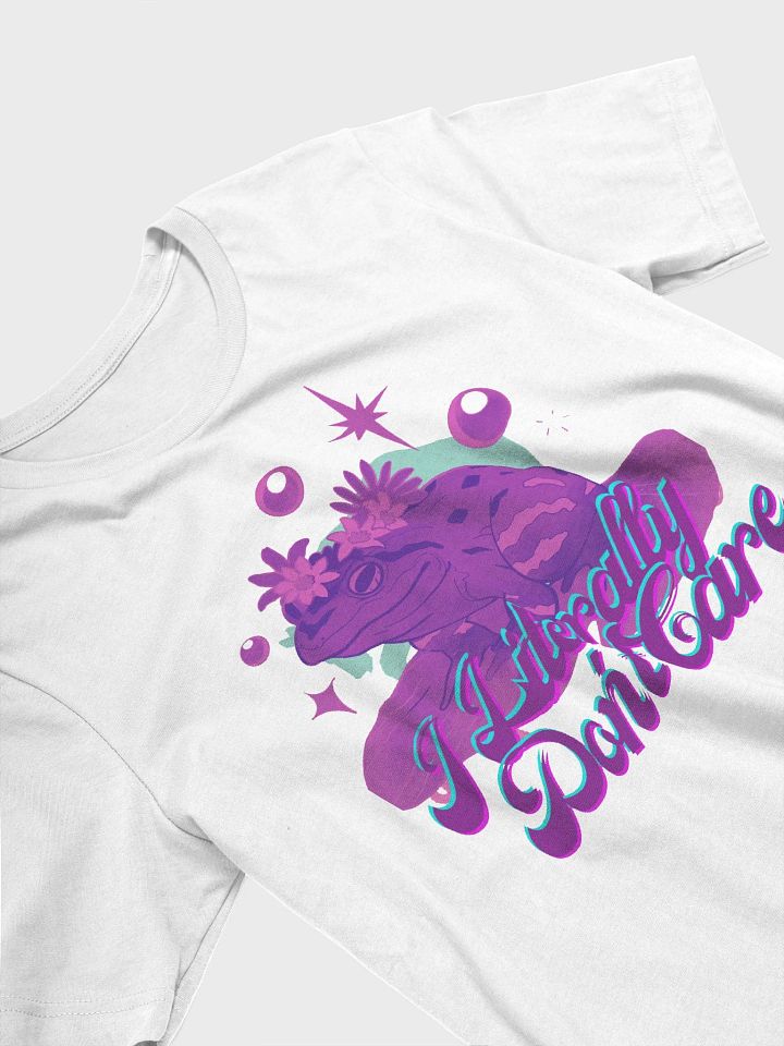 I literally don't care Sassy Frog White Tee product image (1)