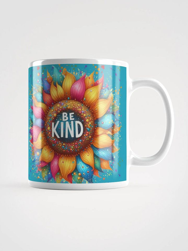 Be Kind Paint Flower Shaped Splash White Mug product image (1)
