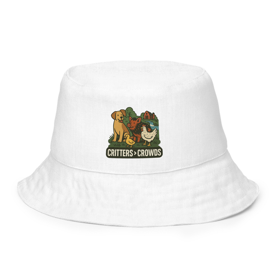 Critters vs. Crowds Reversible Bucket Hat product image (1)