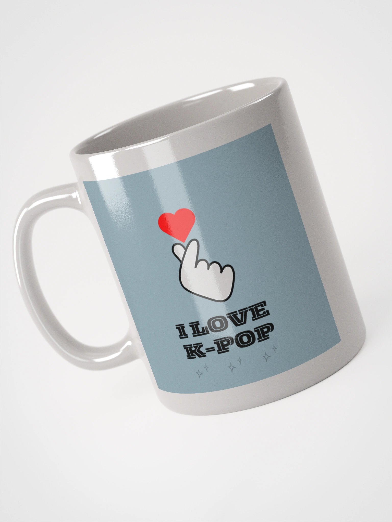 K-POP South Korean finger heart symbol mug product image (4)