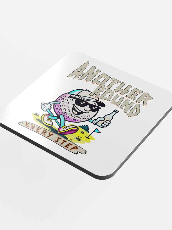 Another Round Every Step Golfing Chic Cork Coaster product image (1)