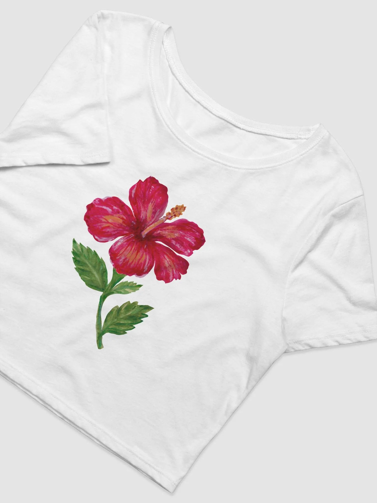 Hibiscus Flower Baby Tee product image (3)