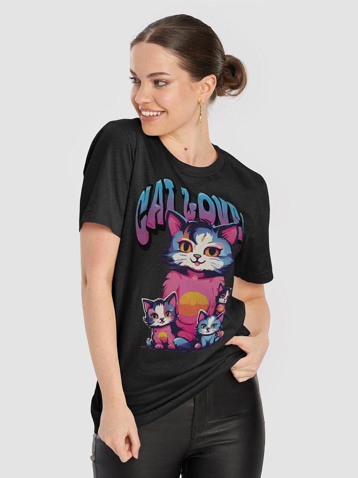 Cat Lover Colorful Funny T-Shirt - Cute and Colorful Gift for Cat Lovers and Cat Mom product image (2)