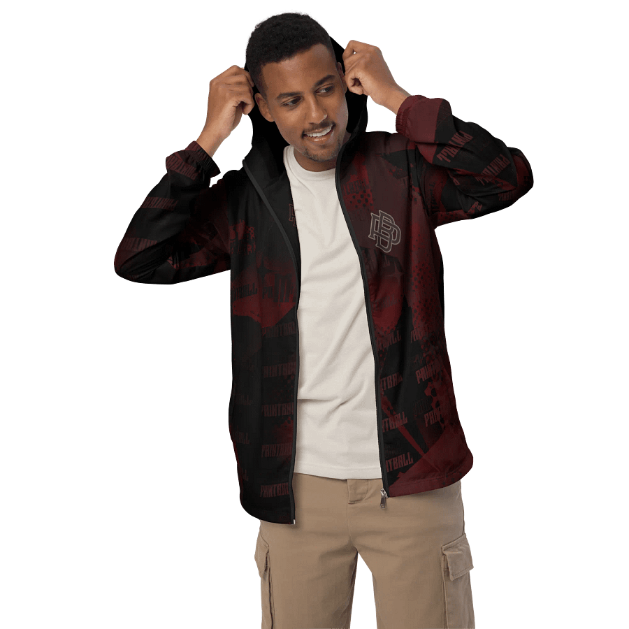 Grind and prosper windbraker, red and black product image (3)