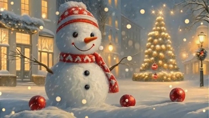 The Snowman’s Festive Wonderland Christmas in the Village - Frame TV IV product image (1)