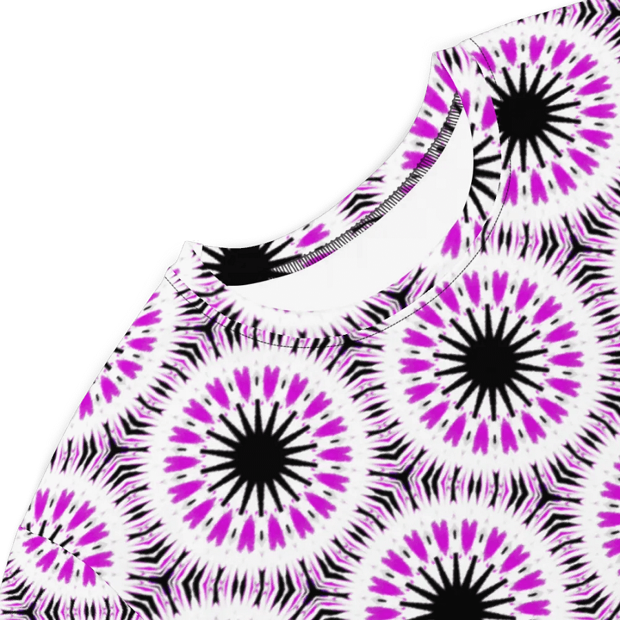 Abstract Repeating White and Pink Circles T Shirt Dress product image (4)