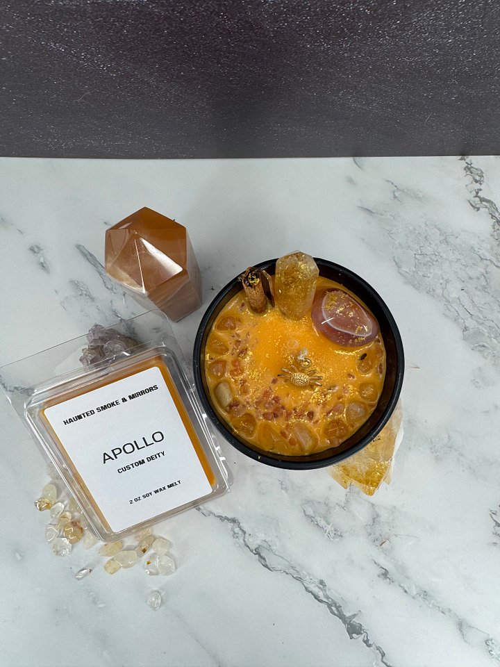 Apollo Crystal Deity Candle product image (2)