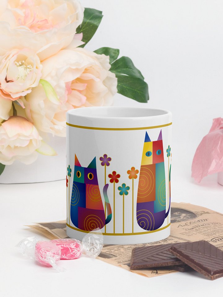 Cats and Flowers 11 oz Mug product image (2)