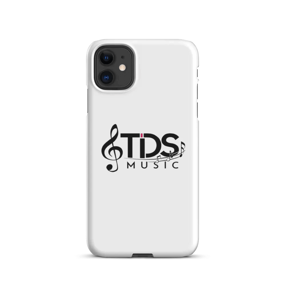 TDS Music White Glossy iPhone Snap Case with Music Notes Design product image (4)