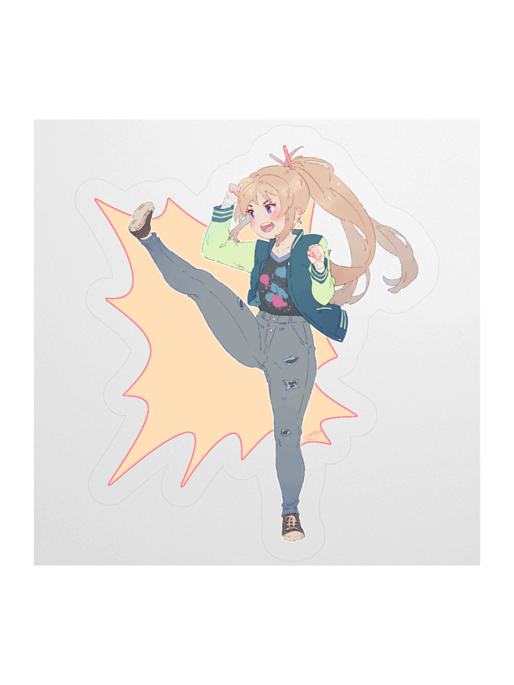 Chibi Kick Sticker – Surrender Comics product image (1)