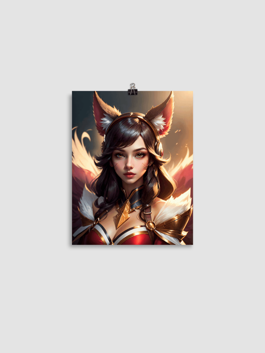 Ahri Fox Spirit Poster - Enchanting Fantasy Art in Premium Matte Print product image (2)