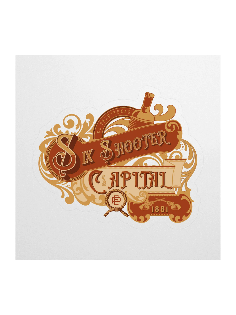 Six Shooter Capital Vintage Kiss Cut Sticker product image (1)