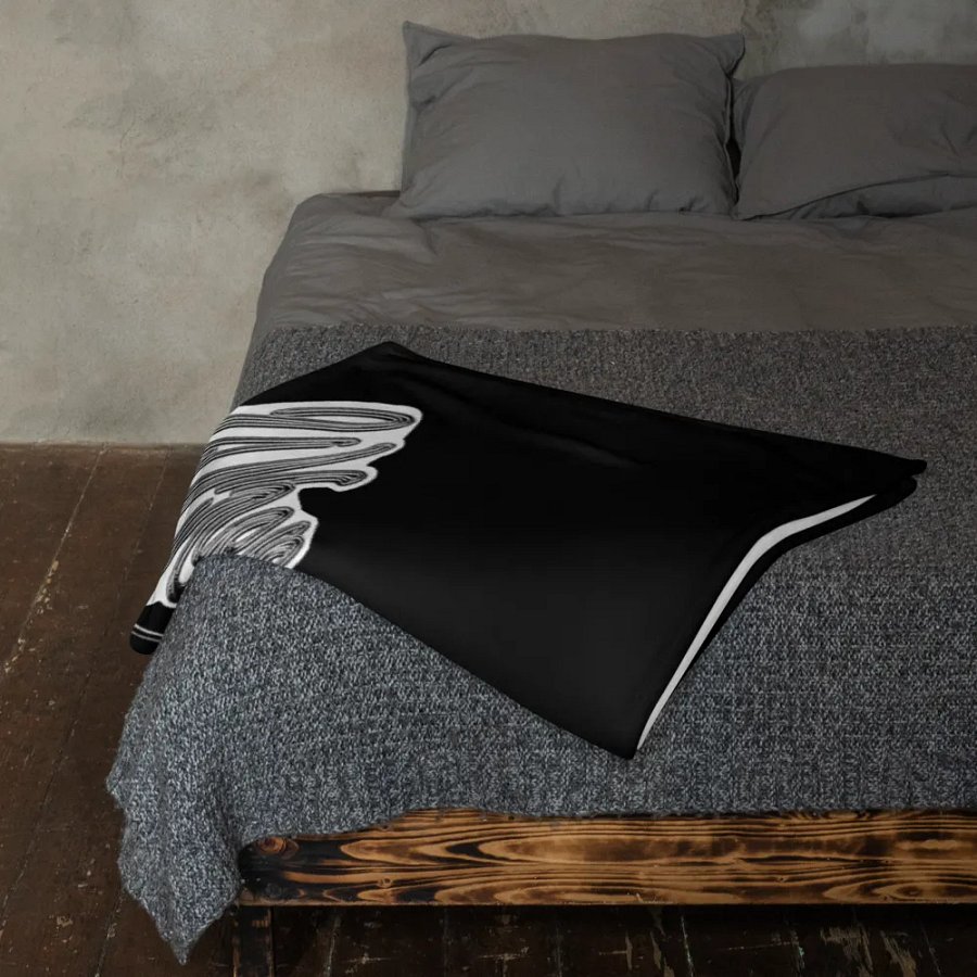 When you feel like quitting think about why you started - Black - Throw Blanket product image (11)