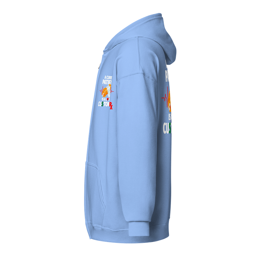 Cured Patient Lost Customer White Font Zip-Up product image (7)