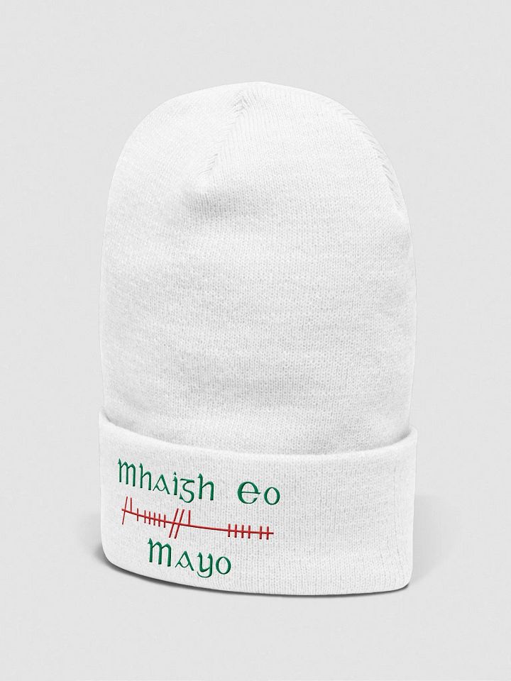 Mayo/Maigh Eo, Ogham Orthodox Style Ogham embroidered Cuffed Beanie product image (6)