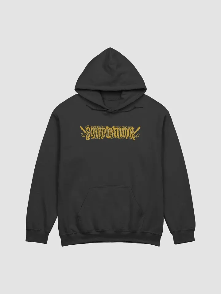 Yellow Death Metal Logo Hoodie (Unisex) product image (1)