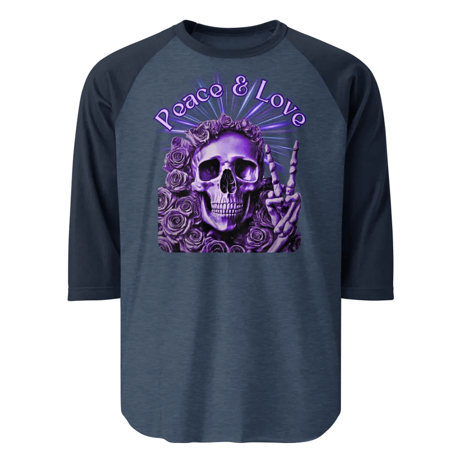 Peace Skull raglan tee product image (1)
