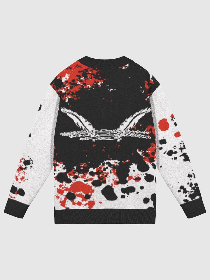 White HApex Gear Black Logo Knitted Cardigan Without Pocket product image (2)