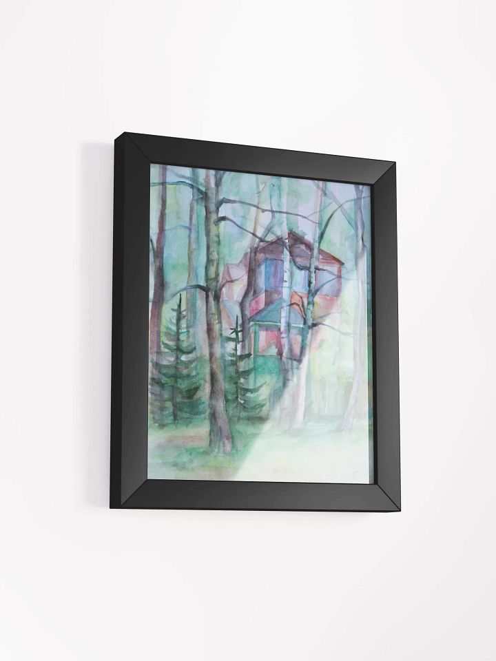 Serene Woodland Retreat - Framed Watercolor Poster - Dacha House product image (6)