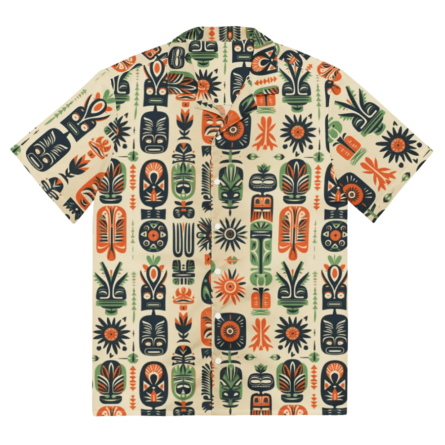 Retro Tiki Pattern Hawaiian Shirt product image (3)