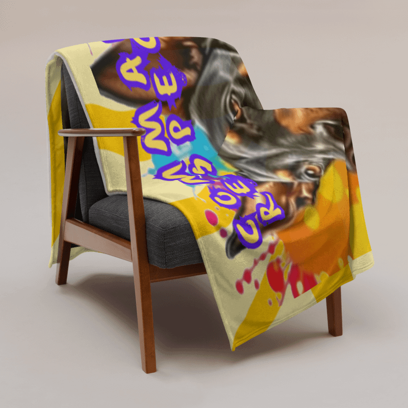 THROW BLANKET - DOBERMANN - COMMAND RESPECT EARN LOYALTY product image (3)