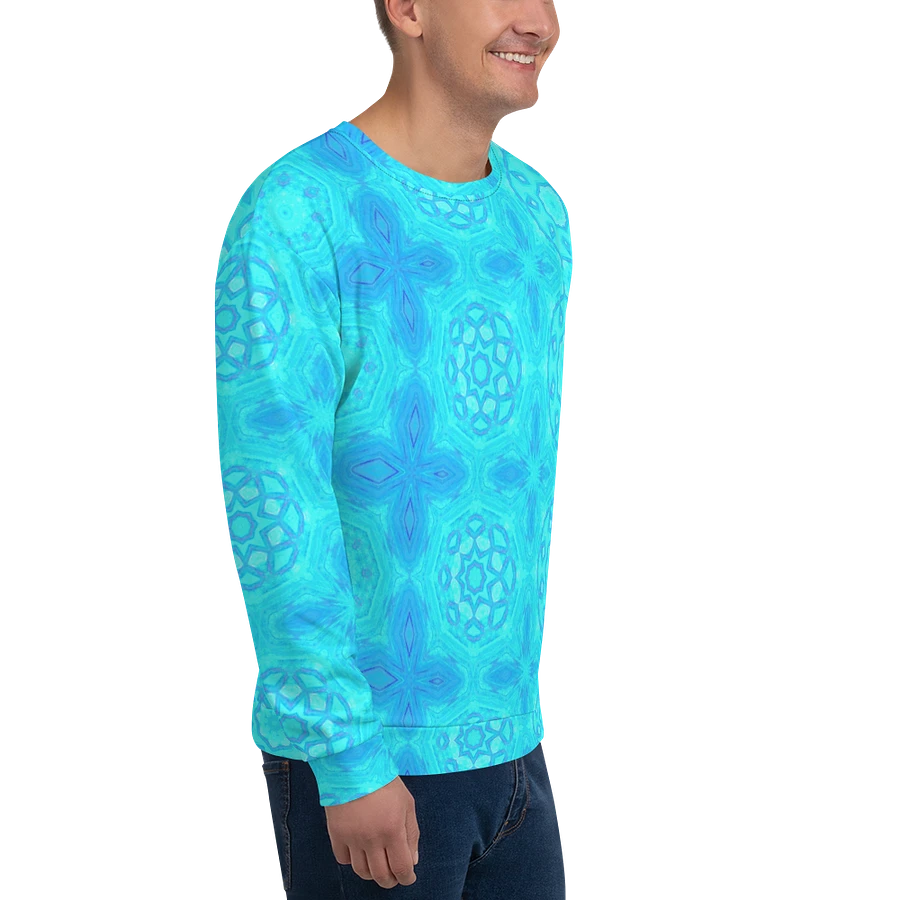 Abstract Turquoise Pattern Unisex Sweatshirt product image (6)