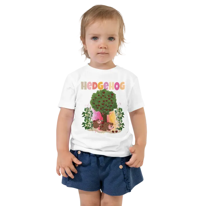 Hedgehog Cute Colorful Funny Bella +Canvas Toddler T-Shirt – Fun Gift for Kids product image (2)