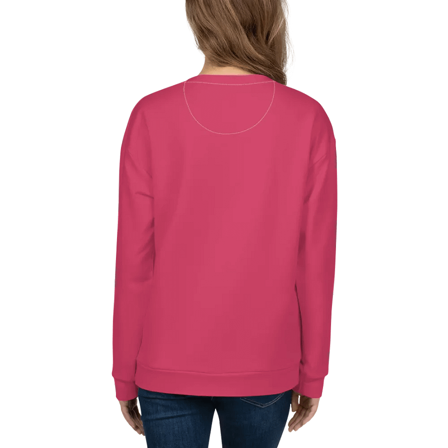 Plain Ruby Red True Summer Unisex Recycled Polyester Heavyweight Premium Sweatshirt by Treasure Pie product image (8)