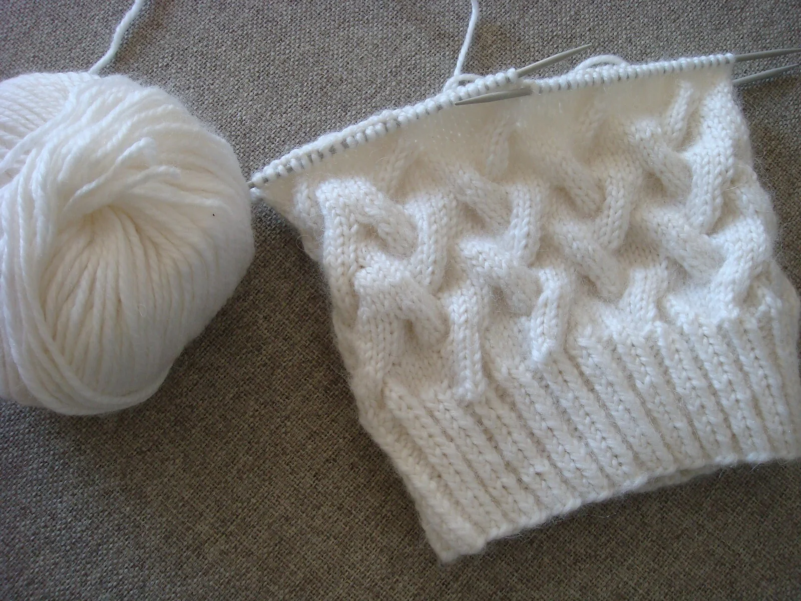 Cable Knit Winter Beanie Knitting Pattern product image (3)