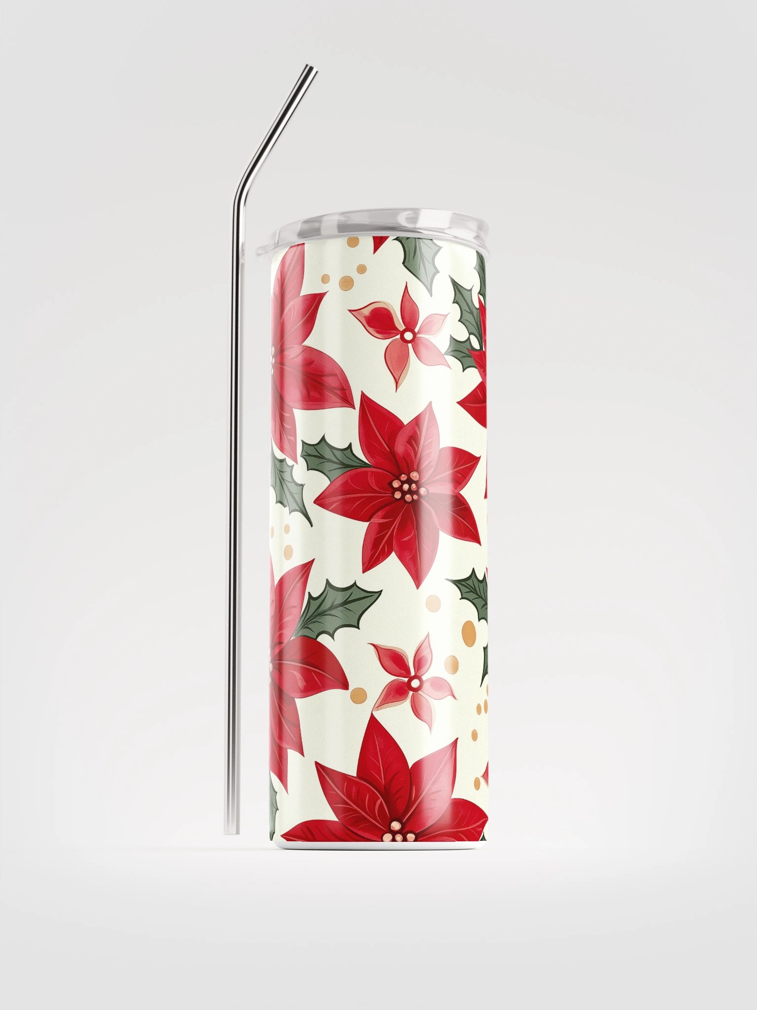 Poinsettia Stainless Steel Tumbler product image (1)