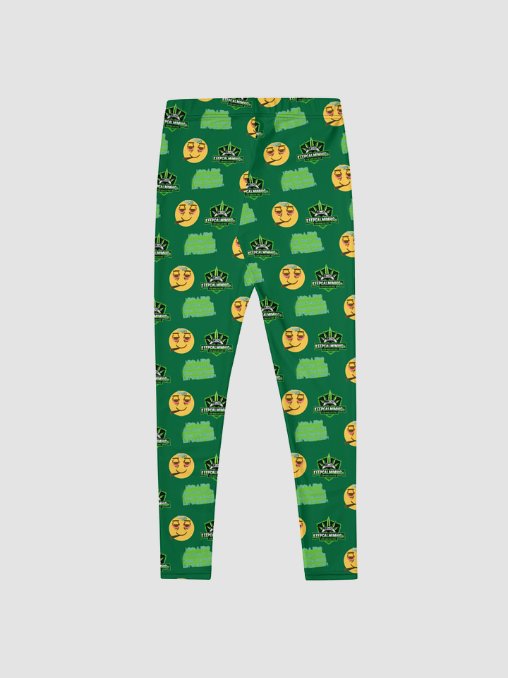 Moto emo and logo green leggings product image (2)