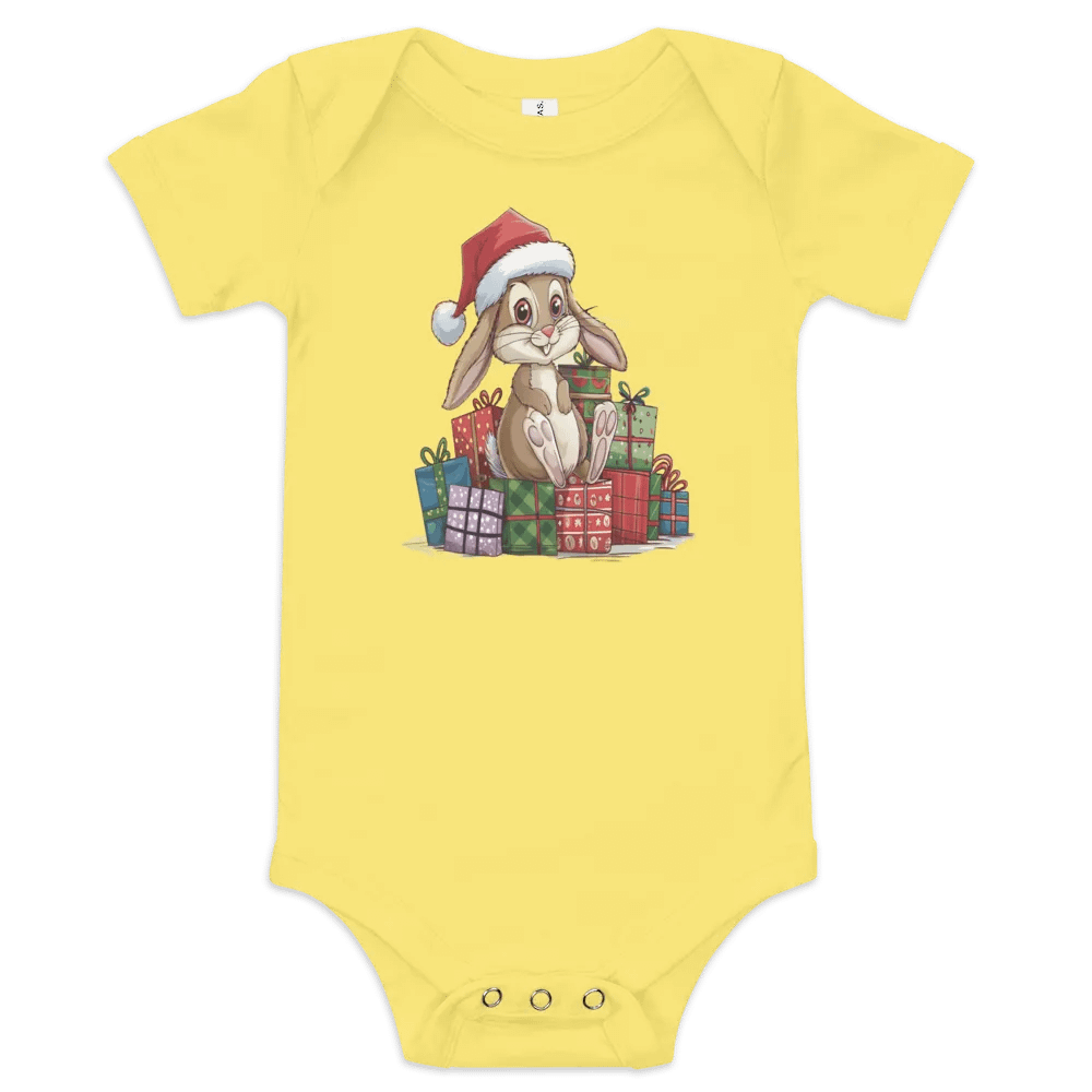Santa Bunny Baby Short Sleeve One Piece product image (1)