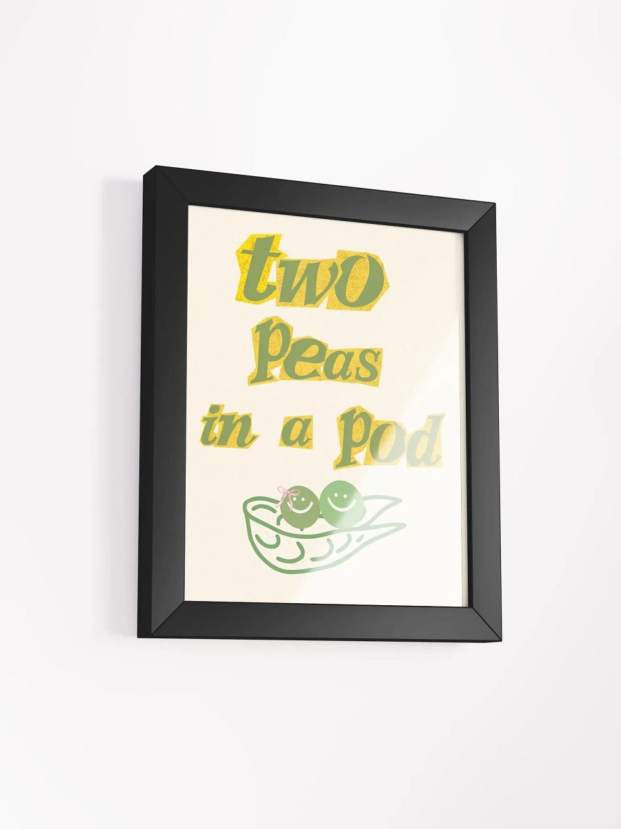 "Two Peas in a Pod" Retro Kitchen Wall Art Print | Cute Minimalist Food Poster | Modern Nursery Decor product image (16)