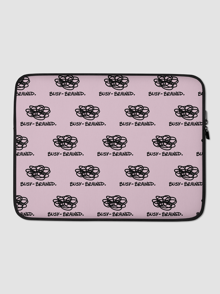 BUSY-BRAINED pink laptop sleeve product image (1)