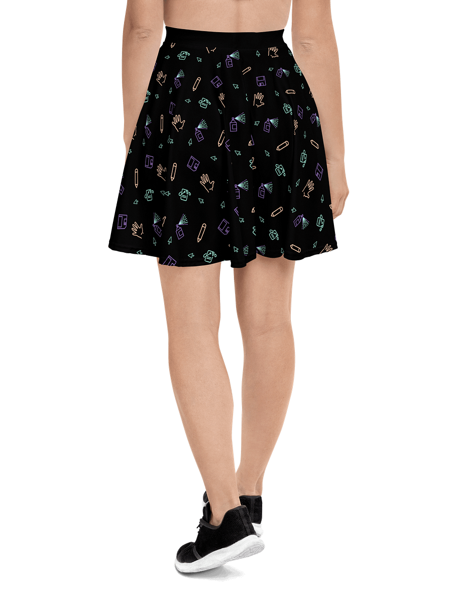 Computer Lab pattern skater skirt product image (3)