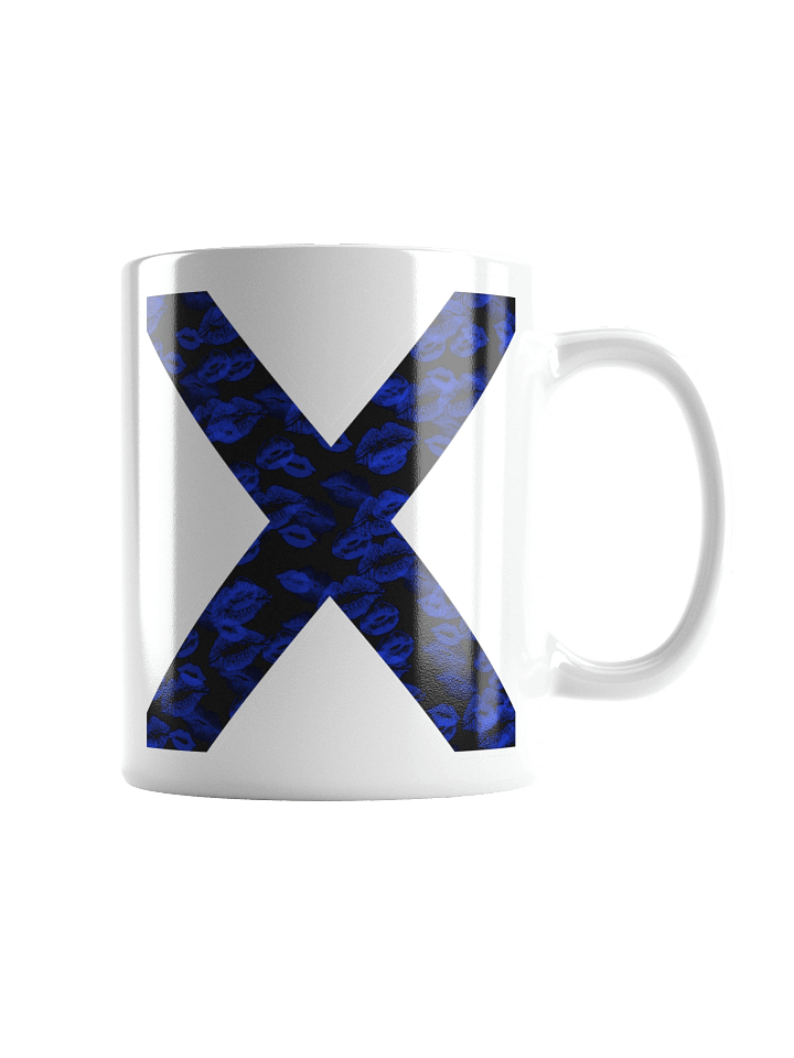 Black X Blue Lipstick Kisses | Glossy White Mug product image (3)