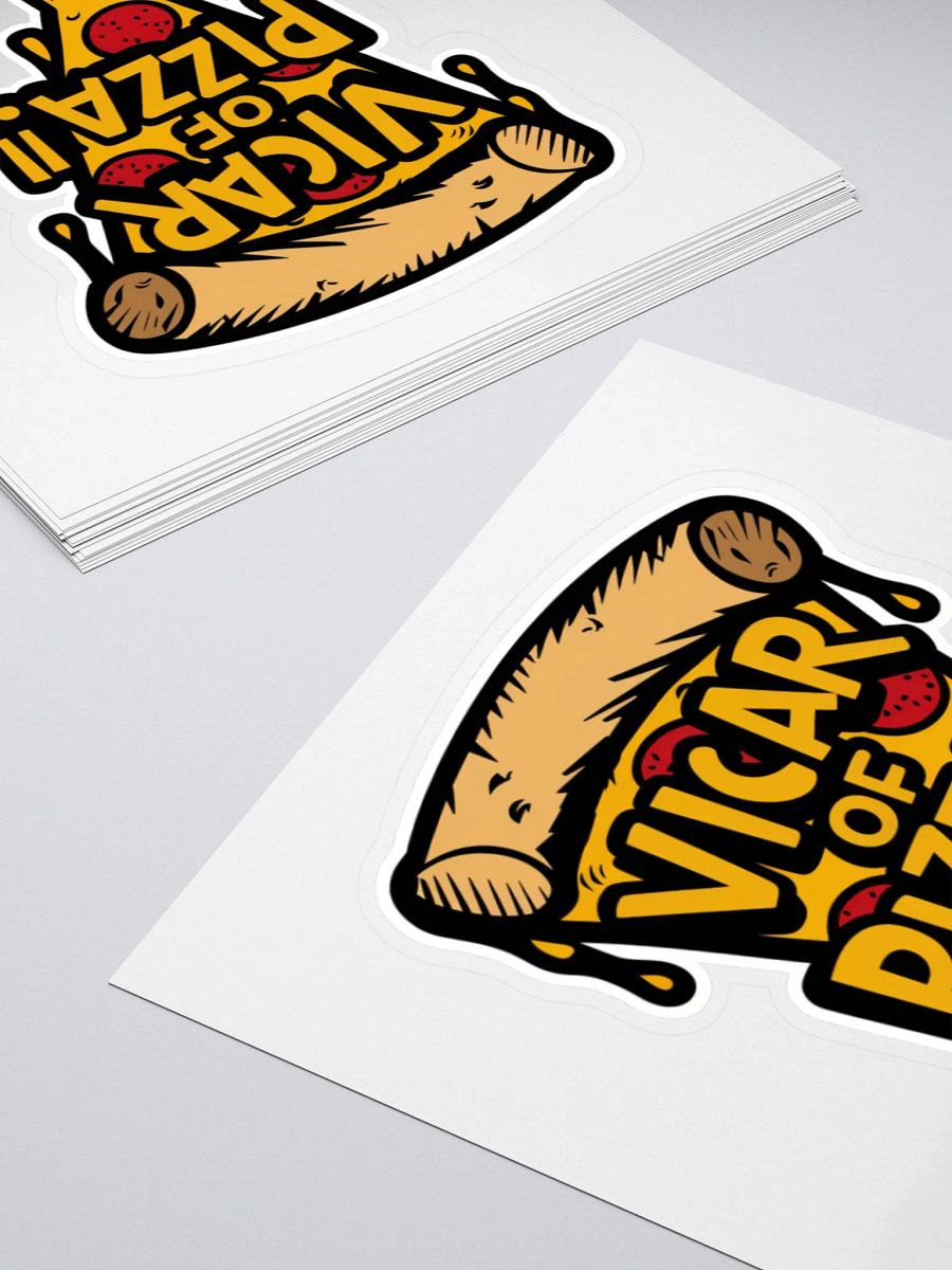 Vicar of Pizza Logo Sticker product image (10)