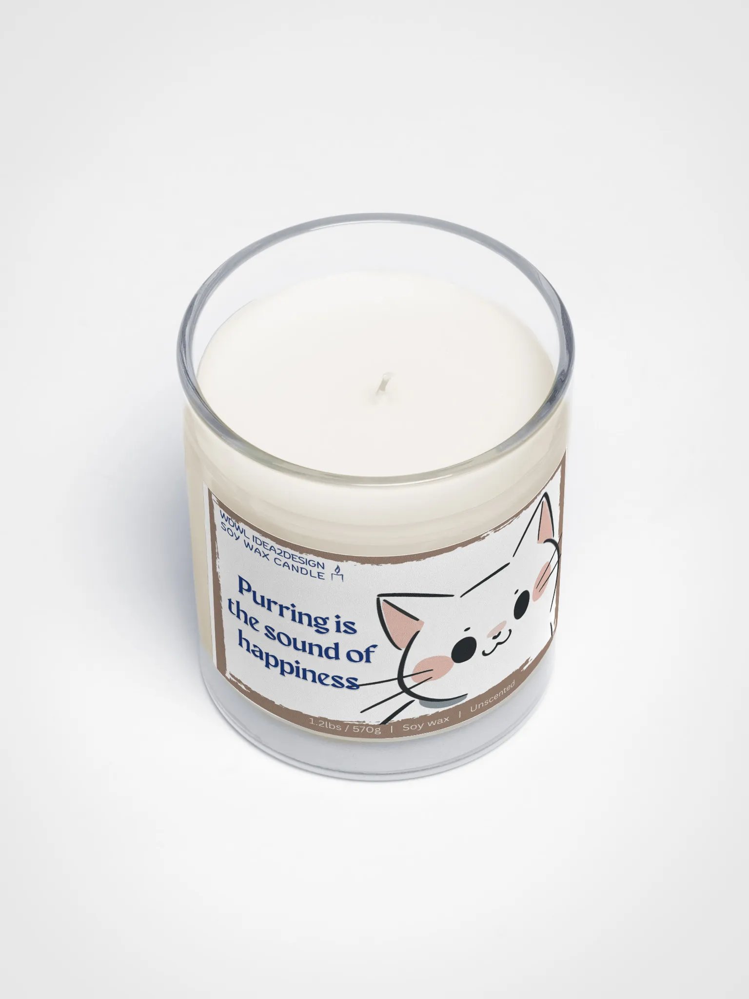White Cat Lover Best Gift, Large Capacity, Great Value & Eco-Friendly Candle – 1.2 lbs of Pure Serenity product image (3)