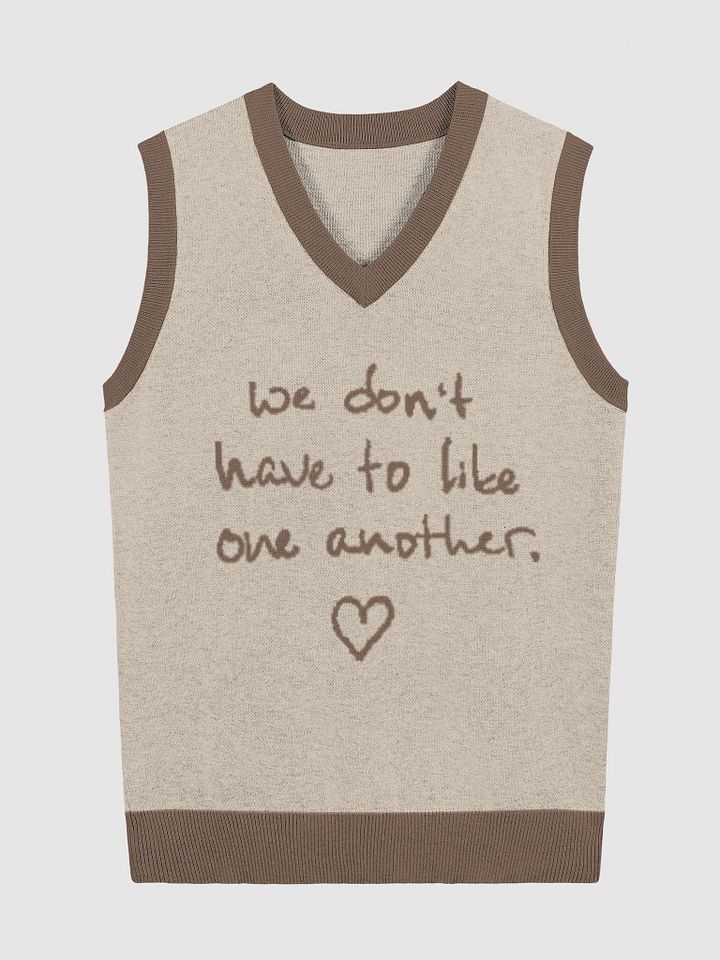 ONE ANOTHER (lg. design, tan and brown) knitwear vest product image (1)