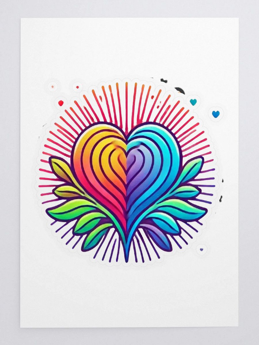 Vibrant Heart Kiss Cut Sticker Sheet product image (3)