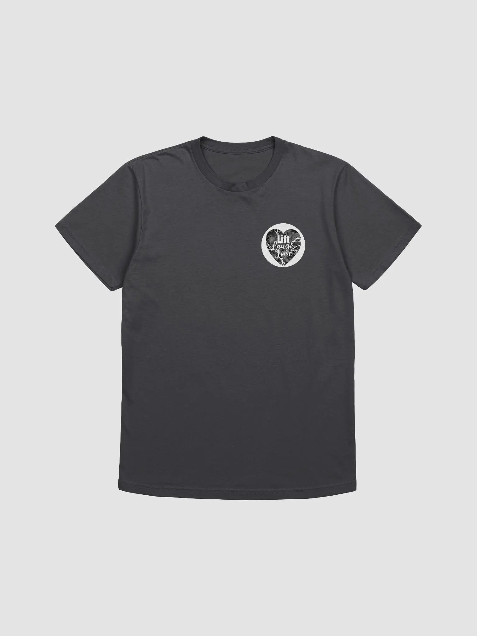 Lift Laugh Love Dark Mode Heartbreak Gym Tee product image (5)