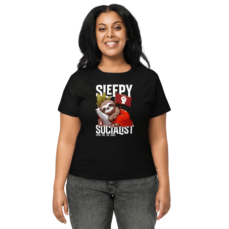 Pris- Sleepy Socialist Cotton Heritage Women's High-Waisted Tee product image (1)