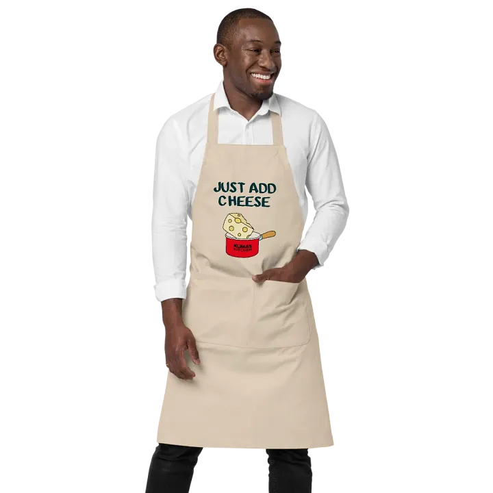 Just Add Cheese Organic Cotton Apron product image (1)