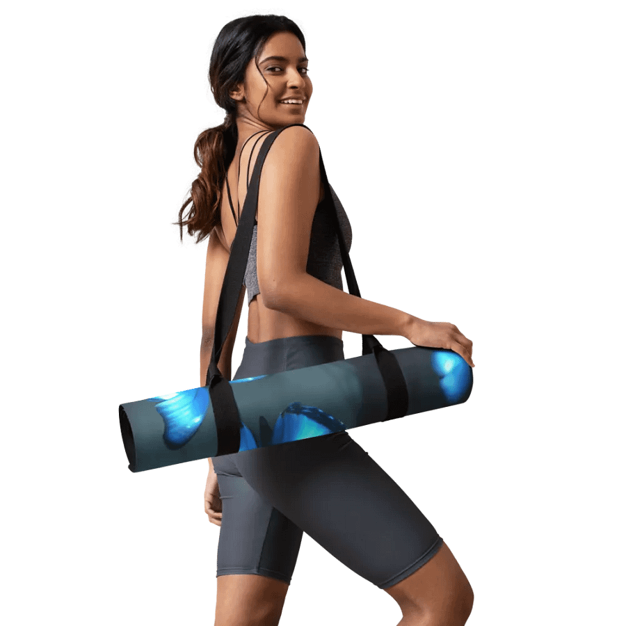 Luminescent Butterflies Yoga Mat product image (3)